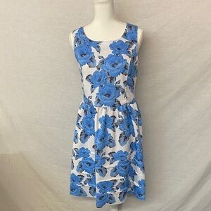INC International Concepts Blue Floral Midi Dress